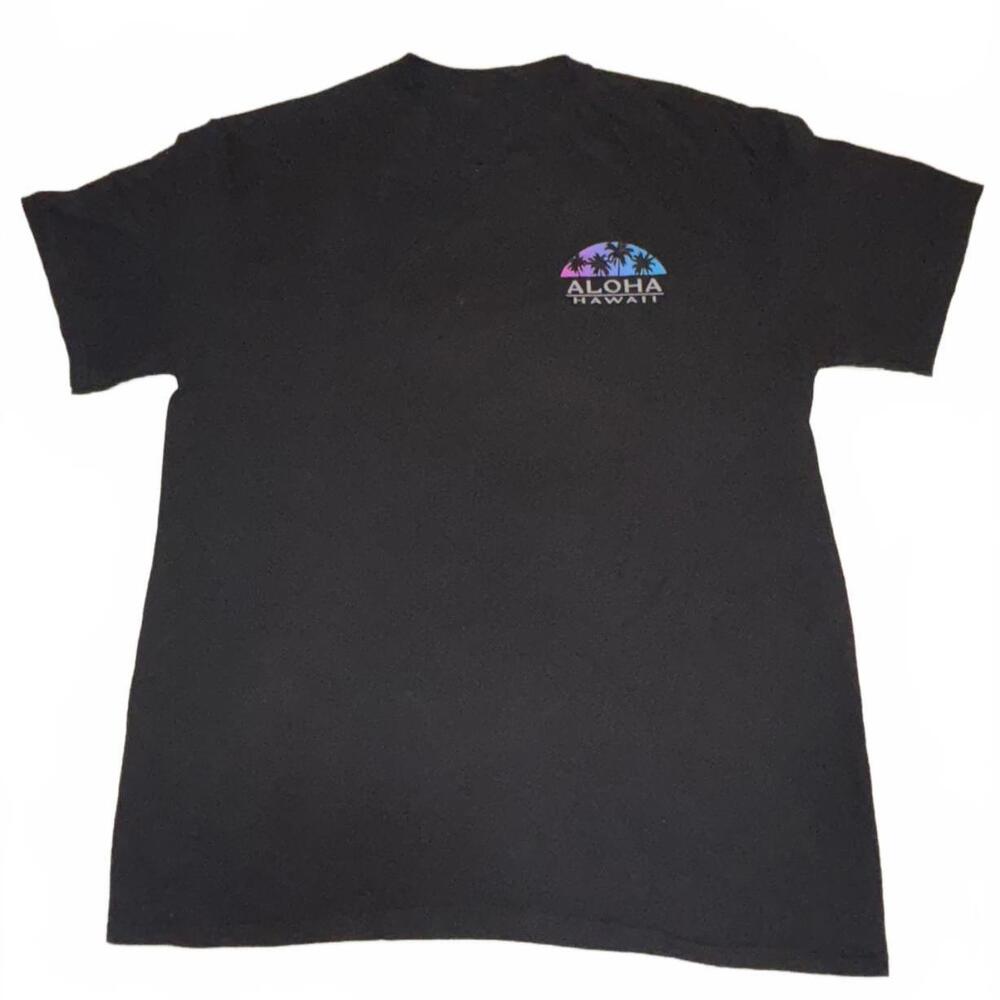 Vintage Aloha Hawaii Graphic Tee - Black